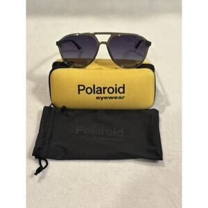 Polaroid Green Polarized Sunglasses PLD4162/S 1EDWJ Yellow Case 56-16-145*3 NWT